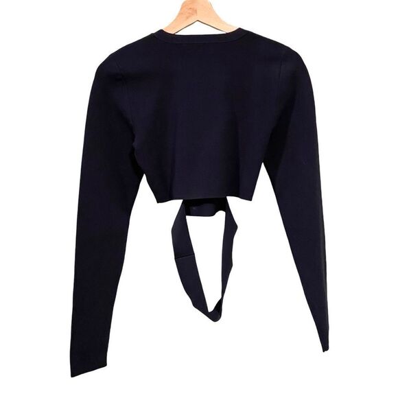 NEW Aritzia Ten by Babaton Retrospect Crop Sweater in Navy Blue Size Medium - Picture 5 of 12